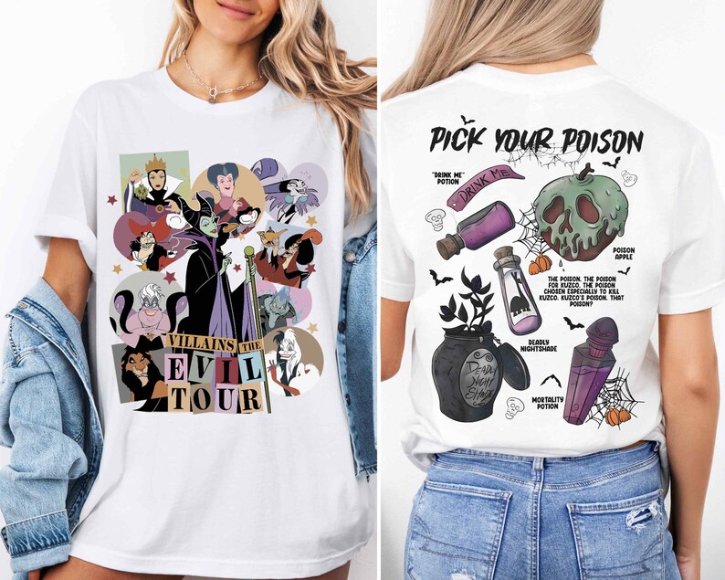 a woman wearing a t - shirt with an image of a cartoon character on it