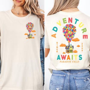 Disney Pixar Up Adventure Awaits Paradise Falls Shirt, Disney Pixar Up Shirt, Disneyland Vacation Up Movie T-Shirt, Paradise Falls Shirt