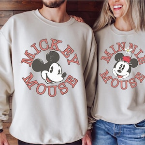 Retro Mickey Minnie Couple Shirts, Disney Couple Shirt, Disney Family Matching Shirts, Classic Mickey Tee, Vintage Valentine&#39;s Day Shirts