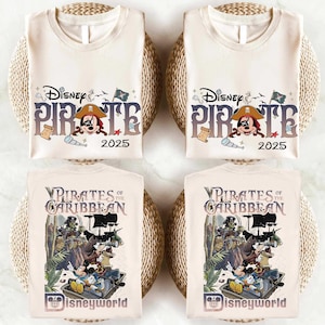 Mickey And Friends Pirate 2025 Shirt, Disney Family Matching Tee, Pirate Party Shirt, Caribbean Shirt, Pirates Shirt, Family Cruise T-shirt