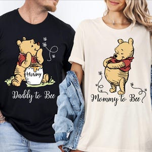 Kubuś Puchatek Mommy To Bee Shirt, Mommy To Bee, Koszulka ujawniająca ciążę, Koszulka Pooh Mommy, Koszulka Disney Pregnant, Koszulka New Mom, Daddy To Bee