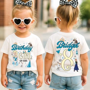 Benutzerdefinierte Frozen Geburtstagskind Shirt, Elsa Geburtstag Shirt, Disney Geburtstagskind T-Shirt, Geburtstagsparty Shirt, Geburtstagsreise T-shirt, Elsa Geburtstag