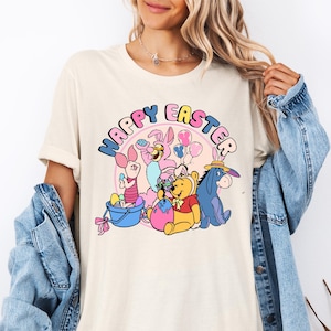 Winnie The Pooh Happy Easter Shirt, Disney Happy Easter Day Shirt, Easter Bunny T-Shirt, Easter Vacation Shirt, Family Easter Matching Tee