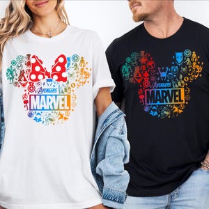 Mickey Minnie Avengers Shirt, Avengers Superhero Shirt, Disney Couple Shirts, Superhero Squad Tee, Avengers Couple Tshirts
