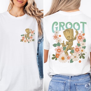Groot Flower Garden Shirt, Disney Baby Groot Shirt, Disney Family Vacation Shirt, Guardians of the Galaxy Shirt, I Am Groot Sweatshirt