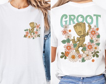 Groot Flower Garden Shirt, Disney Baby Groot Shirt, Disney Family Vacation Shirt, Guardians of the Galaxy Shirt, I Am Groot Sweatshirt