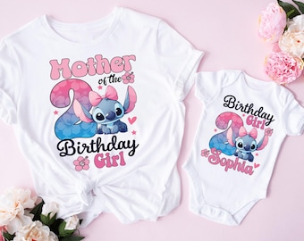 Disney Stich Geburtstagskind Shirt, Stich Geburtstagskind Shirt, Stich Geburtstag Mama Shirt, Stich Geburtstag T-Shirts, Stich Geburtstag Familie T-Shirt
