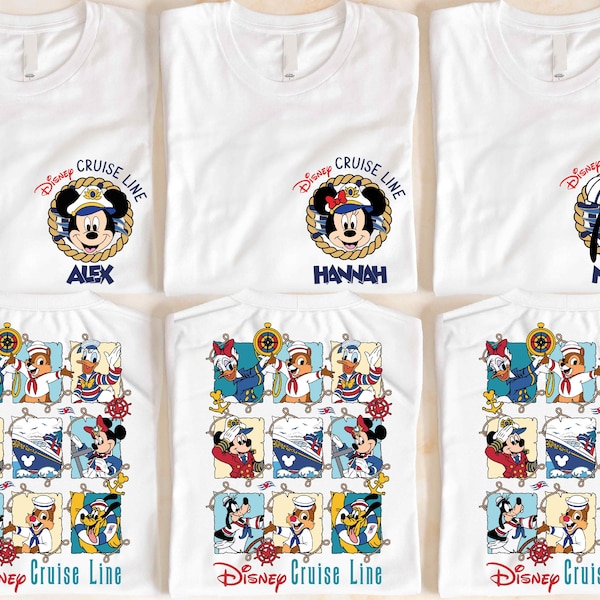Camisetas personalizadas de Disney Mickey y sus amigos para cruceros, camisetas de cruceros Disney, camisetas de viajes familiares Disney, camisetas de cumpleaños de cruceros, camisetas de Cruise Squad