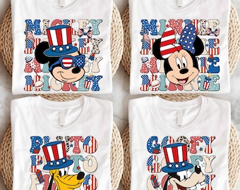 Mickey and Friends 4th Of July Shirt, Mickey Friends Shirt, Patriotic Memorial Day Tee, Disney 4th of July Shirt, 4th July Shirt, Mickey Tee