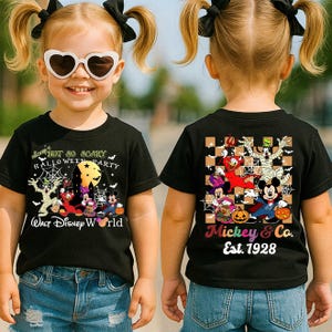 Maglietta Disney per la festa di Halloween &quot;Topolino non è così spaventoso&quot;, maglietta Disney per Halloween, maglietta Mickey Co. fondata nel 1928, maglietta per bambini di Halloween, maglietta per la stagione spettrale