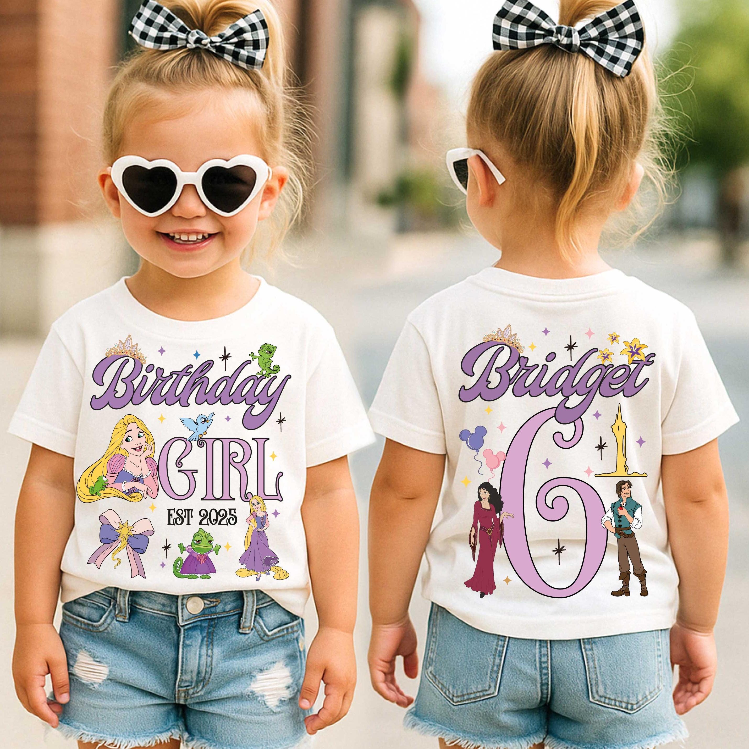 Disney Rapunzel Birthday Shirt, Custom Birthday Shirt, Disney Birthday Girl Tee, Birthday Party Shirt, Birthday Trip T-shirt ,Rapunzel Shirt