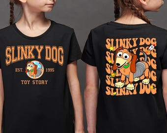 Maglietta Disney Toy Story Slinky Dog, Maglietta Slinky Dog, Maglietta abbinata Toy Story, Maglietta Disney per cani, Maglietta Disney Trip, Maglietta Family Trip