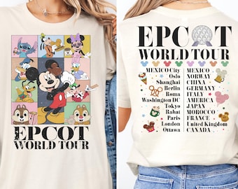 Disney Epcot World Tour 2026 T-Shirt, Disney Familie passendes T-Shirt, Epcot T-Shirt, Disney Urlaub Shirt, Disneyworld Traveller Shirt