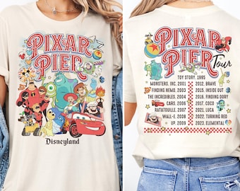 T-shirt Disneyland Pixar Pier Tour, shirt Disney Pixar Fest 2025, Meet me at Pixar Pier Disney Pixar Characters T-shirt, shirt Disneyland Trip