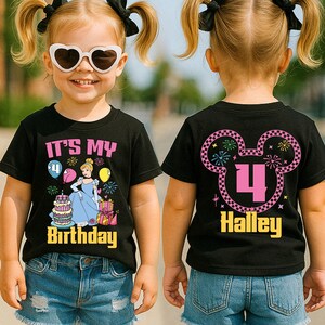 Disney Cinderella Birthday Family T-shirt, Birthday Girl Shirt, Birthday Family Shirts, Birthday Party Shirt, Disney Princess Cinderella Tee