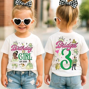 Disney Princess Tiana Birthday Girl Shirt, Custom Princess Birthday Shirt, Birthday Trip Tees, Tiana Family Birthday Shirts, Tiana T-shirt