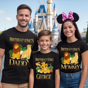 The Lion King Family Matching Birthday Shirt, The Lion King Birthday Shirt, Custom Toddler Shirt, Mufasa Dad Shirt, Simba Birthday T-shirt