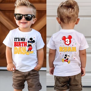 C'est ma chemise d'anniversaire, T-shirts d'anniversaire Disney, chemise d'anniversaire Mickey, chemise d'anniversaire pour enfants, anniversaire de garçon de Disney, anniversaire de Disneyland