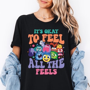 Disney Pixar Inside Out It&#39;s Okay To Feel All The Feels Shirt, Therapy Sweatshirt, Mental Health Shirt, Inclusion Shirt,Speech Therapy Shirt
