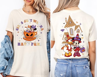 Disney Minnie Daisy Halloween Shirt, Disney Halloween Girl Trip Shirt, Girls just Wanna Have Fun Shirt, Minnie And Daisy Best Friends Shirt