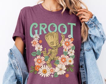 Disney Groot Flower Garden Shirt, Baby Groot Shirt, Disney Family Vacation Shirt, Guardians of the Galaxy Shirt, I Am Groot Sweatshirt