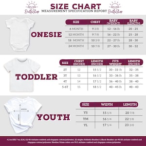the size chart for a baby boy's bodysuit