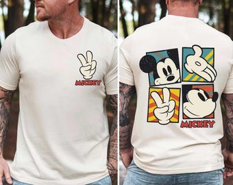 Disney klassiek Mickey Mouse T-shirt, Disney retro shirt, vintage T-shirt Mickey Mouse, Mickey-shirt, Disneyland vakantieshirt vakantie