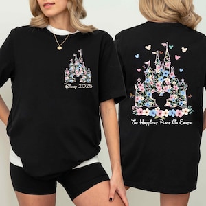 Magical Floral Castle Shirt, Spring Trip Shirt, Happiest Place on Earth Sweatshirt, Magic Kingdom Shirt, Disneyland Shirt, Magical Kingdom