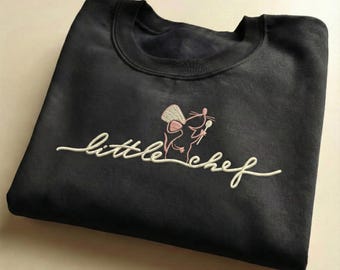 Broderad Den lille kocken-tröja, Disney Ratatouille-tröja, Broderad Pixar Ratatouille-luvtröja, Lille kocken Remy-tröja
