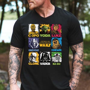 Star Wars Characters T-shirt, Disney Epcot Hoodie, Darth Vader Shirt, Luke Skywalker Shirt, R2-D2 Shirt, C-2po Tee, Stormtrooper Sweatshirt
