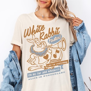Disney Alice In Wonderland White Rabbit T-Shirt, Princess Alice Shirt, Alice In Wonderland Shirt, Disney Family Trip Shirt, Disney World Tee