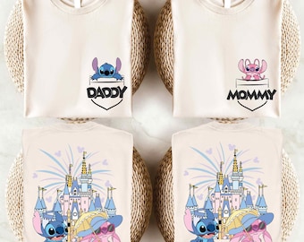 Disney Stitch Angel Daddy Mommy Shirt, Disney Paar Shirt, Stitch Angel Matching Shirt, Disney romantisch Shirt, Disney Familien Reise T-shirt