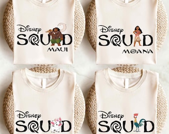 Disney Moana Custom Squad Shirt, Family Squad Shirt, Princess Moana Shirt, Magic Kingdom Shirt, Family Matching Tee, Disneyland Vacation Tee