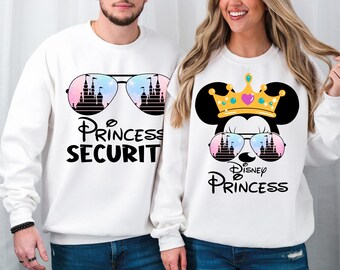 Disney The Princess & Security Shirt, Mickey And Minnie Couple T-Shirts, Honeymoon Trip Matching Tees, Magic Kingdom Vacation Shirt