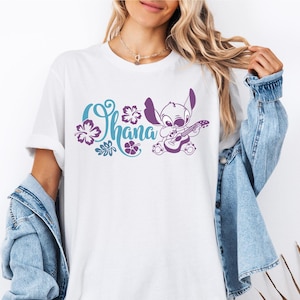 Disney Stitch Shirt, Stitch Family T-Shirt, Magic Kingdom Sweatshirt, Disney Family Shirt, Hawai Shirt, Stitch Family Tee, Disneyworld shirt