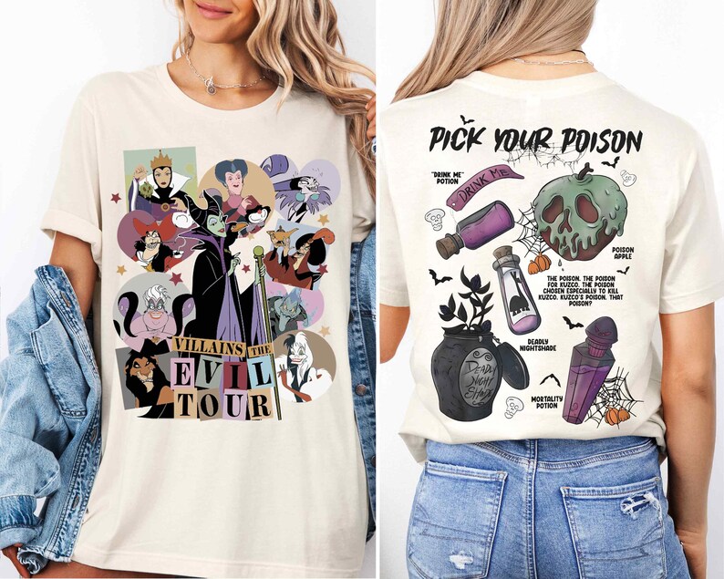a woman wearing a t - shirt with an image of a cartoon character on it