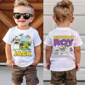 a little boy wearing sunglasses and a birthday shirt