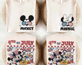 Shirt Mickey en vrienden Independence Day, shirt Mickey Friends, patriottische Memorial Day-shirt, Disney 4 juli-shirt, T-shirt Disney Trip