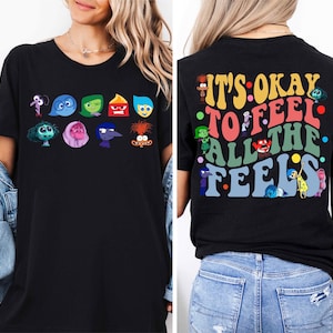 Pixar It&#39;s Okay To Feel All The Feels Shirt, Inside Out Mental Health Shirt, Speech Therapy Tee, Inclusion Tees, Motivational Therapy Shirt