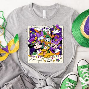 Disney Mardi Gras 2025 Shirt, Mickey and Friends Mardi Gras Shirt, Disney Mardi Gras Tee, Mardi Gras Vacation Shirt, Mardi Gras Carnival Tee