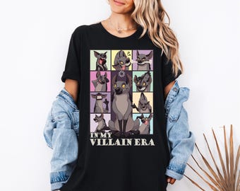 Camiseta de Disney Shenzi, camiseta de En mi época de villanos, camisetas de personajes villanos de El Rey León, camiseta de Shenzi malvado, camiseta de viaje familiar a Disneyland 2026