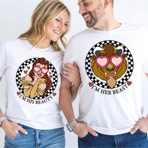 l&#39;m His Beauty And l&#39;m Her Beast Shirt, Disney Couple Shirts, Disney Valentines Day Shirts, Matching Couple Shirt, Beauty And The Beast Tee