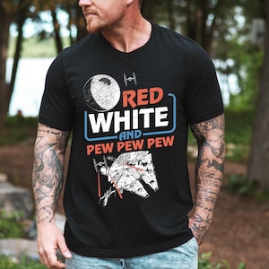 Star Wars 4th of July Shirt, American Jedi Shirt, Red White And Pew Pew Shirt, Independence Day Tee, Patriotic Star Wars Shirt