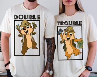 Disney Chip And Dale Double Trouble Safari Shirt, Double Trouble Matching Tee, Disney Safari Shirt, Chip and Dale Shirt, Animal Kingdom Tee