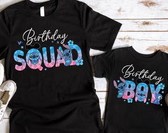 Disney Stitch Geburtstags-Kader-Shirt, Disney Geburtstags-Junge-Shirt, Mickey Geburtstags-Junge-Shirt, Stitch Geburtstags-Shirt, Stitch Geburtstags-Junge-Shirt