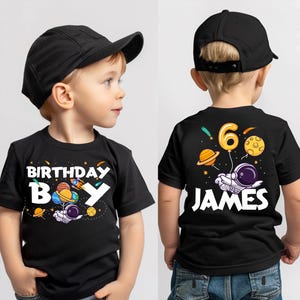 Camiseta de astronauta para cumpleaños de niño, camiseta de fiesta con temática espacial, camiseta de cumpleaños para niño, camisetas de astronauta, camiseta espacial de cumpleaños, sudadera de cumpleaños para niños
