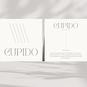Esthetisch vierkant 10 Latijnse liefdeswoorden met uitleg afdrukbare kaarten – Minimalistisch ontwerp Moderne lettertypekaarten voor decor, cadeaus, workshops