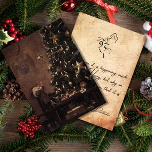 Gezellige HP-kerstkaart, Harry Potter-kern, Potterhead-kerstcadeau, cadeau-idee HP fan, Harry Potter-kerstdecor, HP quote print