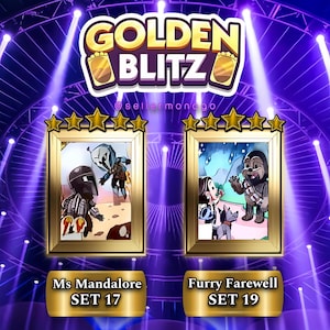 Adesivo Golden Blitz - Conjunto 17 da Sra. Mandalore ou Conjunto 19 da Despedida Furry | preço por carta
