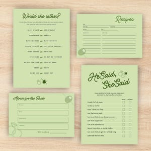 Tini Bit Näher Brautdusche Spiel-Bundle, Espresso Martini-Thema, druckbare Spiele, Rezeptkarten, Beratung für die Braut, anpassbar